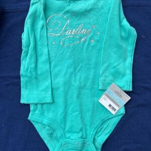 Caters green darling onesie 6mths